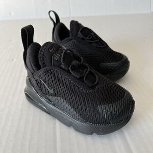 Kids' Toddler Nike Air Max 270 Triple Black Shoes DD1646 001 Size 5C Activewear